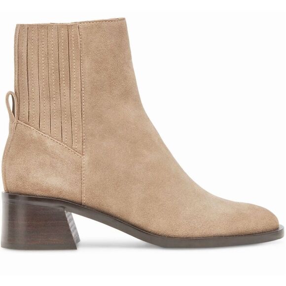 Dolce Vita Boots Size 8 H20 Womens Leather Block Heel Ankle Booties - Picture 1 of 11